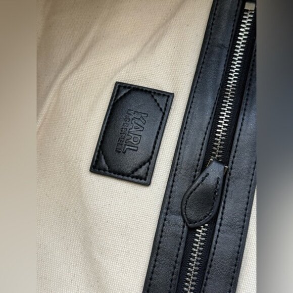 🆕 KARL LAGERFELD PARIS 🧿 NWT Black Ikonik 2.0 Tote Bag, Cartoon Karl Graphic - Picture 14 of 16